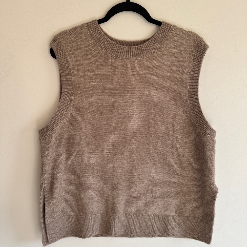 H&M Sweater Vest Taupe Melange Sold Out Online M